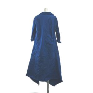 Max Mara フレアワンピース 44 ブルー アシンメトリーヘム