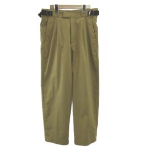 美品 テーパードパンツ M ベージュ タック入り ベルト付き クロップド丈 /AY ECE004