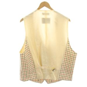 Brooks Brothers ベスト ジレ チェック 切替 ウール 44REG 白 ホワイト 19-17-3227 /HN ECE004