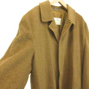 Aquascutum ステンカラーコート 42 ブラウン 茶 無地 テーラードカラー クラシック 長袖 /AY ECE004