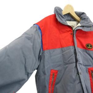 MONCLER ダウンジャケット アシックス製 ヴィンテージ M相当 グレー レッド