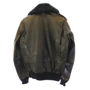 Schott レザージャケット 革ジャン ジップアップ アウター 36 茶色 ブラウン 長袖 ファー襟 /YM ECE004