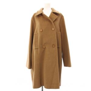 ロングコート ウール カシミヤ混 44 キャメル