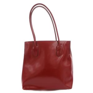 JIL SANDER ハンドバッグ 肩掛け 手提げ レザー ロゴ型押し 赤 レッド /FF GY62