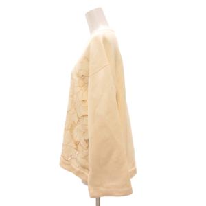 STELLA McCARTNEY カットソー 長袖 カットワーク 花がら 40 アイボリー /JS GY62