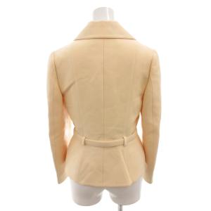 VALENTINO ベルテッドジャケット ブレザー ウール シルク混 ３８ベージュ /FF GY62