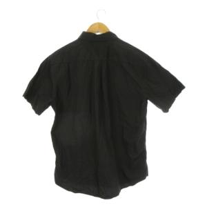 STUSSY シャツ L 黒 ブラック 半袖 ロゴプリント /CK26 ECE004