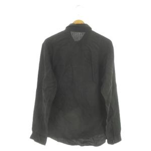 EMPORIO ARMANI 長袖シャツ 面テープ開閉 46 黒 ブラック /AH3 ECE004