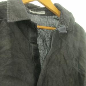 EMPORIO ARMANI 長袖シャツ 面テープ開閉 46 黒 ブラック /AH3 ECE004