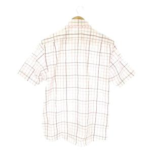 BURBERRY BLACK LABEL シャツ 3 白 ホワイト チェック柄 半袖 レギュラーカラー BMW35-211-12 /AO6 ECE004