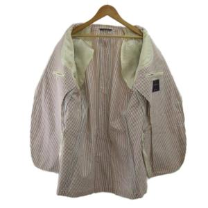 Brooks Brothers テーラードジャケット 上着 42R 白 ホワイト 赤 レッド ストライプ柄 長袖 シングルブレスト /PP