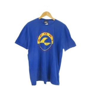 RALPH LAUREN Tシャツ M 青 ブルー 半袖 ロゴプリント ラウンドネック /AO20 ECA004