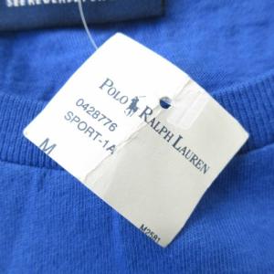 POLO SPORT RALPH LAUREN Tシャツ M 青 ブルー 半袖 ロゴプリント ラウンドネック /AO20 ECA004