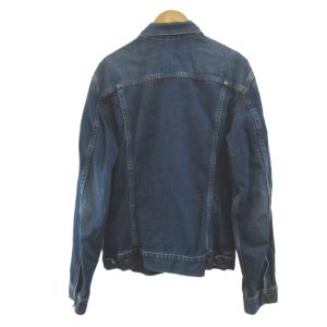 EDWIN デニムジャケット Gジャン 上着 LARGE 青 インディゴブルー 長袖 レギュラーカラー フラップポケット