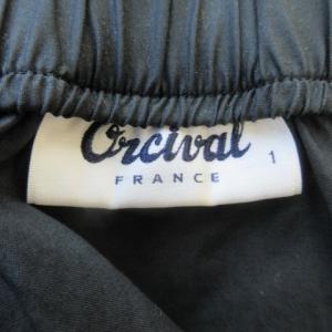 ORCIVAL ワイドパンツ 1 紺 ネイビー 無地 ウエストゴム /AO37 ECA004