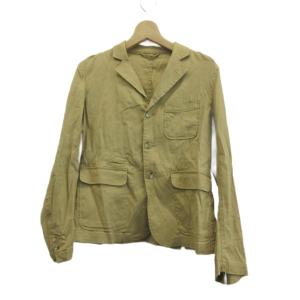 BEAMS BOY セットアップ スーツ  リネン混  ベージュ テーラードカラー 長袖 ドローストリングウエスト /RY