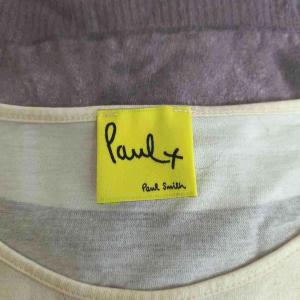 PAUL SMITH Tシャツ M 灰色 グレー 半袖 花柄刺繍 前開き /KM ECA004