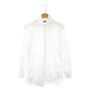 cucito a mano ワイシャツ Yシャツ 37 14.5 白 ホワイト 長袖 無地 /AO11