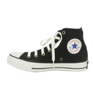 ALL STAR スニーカー 24cm 黒 ブラック ハイカット 金色アイレット 円形ロゴパッチ /MN40