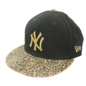9FIFTY キャップ スナップバック NY ニューヨークヤンキース 帽子 ONE 黒 ブラック レオパード柄