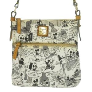 DOONEY&BOURKE × ディズニー Disney ディズニースケッチ ショルダーバッグ レザー 本革 白 ホワイト コミック柄