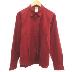 シャツ M 赤 レッド レギュラーカラー 胸ポケット 長袖 /NP ECC004