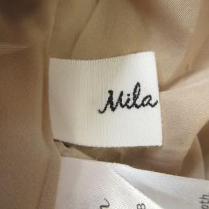 MILA OWEN MILAOWEN ガウチョパンツ 0 ベージュ 無地 クロップド丈 ワイド /AO39 ECC004