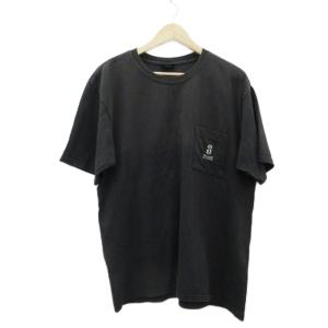 Tシャツ カットソー L チャコールグレー 半袖 ロゴ プリント /SM2 ECC004