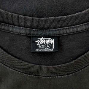STUSSY Tシャツ カットソー L チャコールグレー 半袖 ロゴ プリント /SM2 ECC004