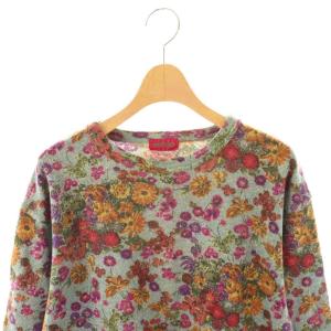 KENZO 花柄ニット カットソー プルオーバー ブルー マルチカラー /CX ECC004