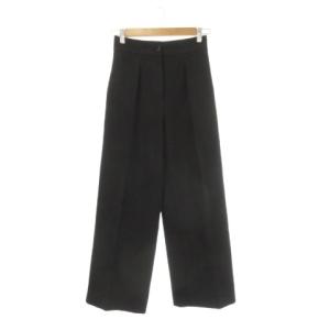 パンツ XS 黒 ブラック タック入り フルレングス ワイドシルエット /CK25 ECB004
