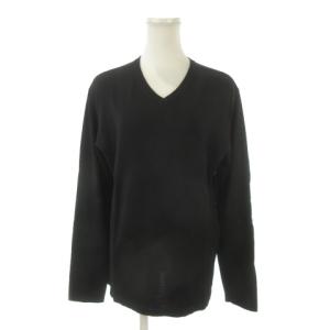 A.A.R Yohji Design Studio ニット セーター ウール L 黒 ブラック 長袖 Vネック /MN2