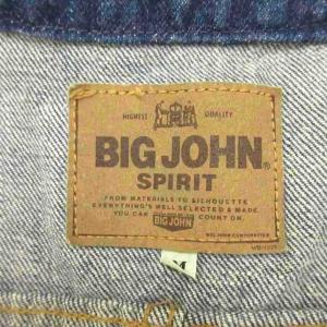 Big John SPIRIT デニムベスト M インディゴ ブルー Vネック 袖なし ボタン留め /PP ECB004