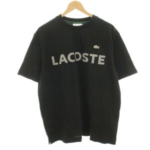 Tシャツ カットソー 4 黒 ブラック 半袖 ロゴプリント /HN GY53