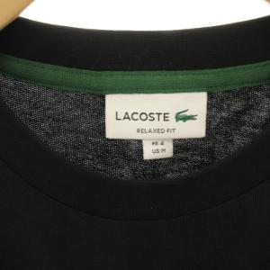 LACOSTE Tシャツ カットソー 4 黒 ブラック 半袖 ロゴプリント /HN GY53