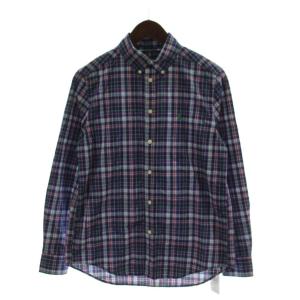シャツ L マルチカラー チェック柄 ボタンダウンカラー 長袖 /GG GY53