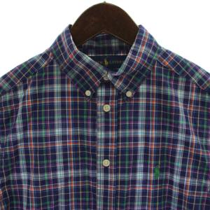 RALPH LAUREN シャツ L マルチカラー チェック柄 ボタンダウンカラー 長袖 /GG GY53