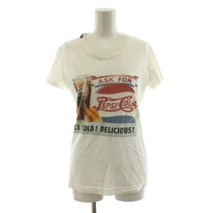 Tシャツ カットソー 半袖 プリント 40 白 ホワイト F8187T /KU GY53
