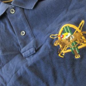 POLO RALPH LAUREN ポロシャツ 鹿の子 S 紺 ネイビー 半袖 エンブレム刺繍 ロゴ刺繍 710626226001 /CK10