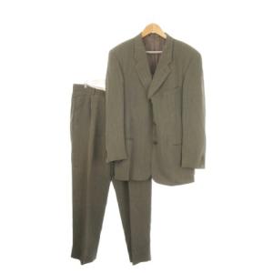 LE COLLEZIONI セットアップ スーツ フォーマル 54R グレー 茶 ブラウン 長袖 シングルブレスト