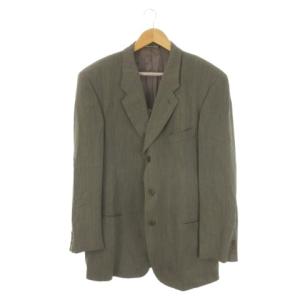 GIORGIO ARMANI LE COLLEZIONI セットアップ スーツ フォーマル 54R グレー 茶 ブラウン 長袖 シングルブレスト