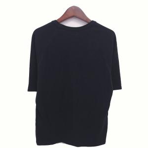 HOLLYWOOD RANCH MARKET Tシャツ カットソー 丸首 ロゴ刺繍 ラグランスリーブ 半袖 黒 ブラック /TT ECD004