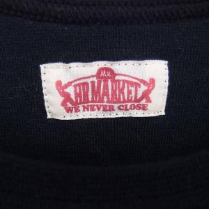 HOLLYWOOD RANCH MARKET Tシャツ カットソー 丸首 ロゴ刺繍 ラグランスリーブ 半袖 黒 ブラック /TT ECD004