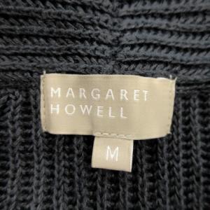 MARGARET HOWELL カーディガン 麻 リネン M 紺 ネイビー ショールカラー 長袖 /AO32 ECD004