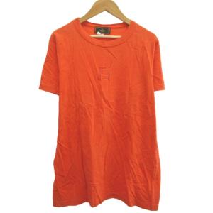 Tシャツ M オレンジ 半袖 ロゴエンボス ラウンドネック /NP ECD004