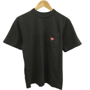 Tシャツ M 黒 ブラック 半袖 ラウンドネック 胸ポケット /NP ECD004