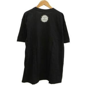 STUSSY Tシャツ L 黒 ブラック プリント柄 ラウンドネック 半袖 /NP ECD004