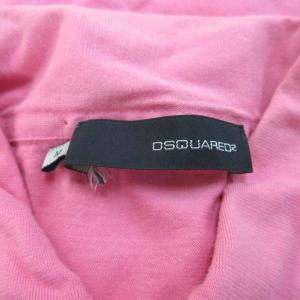 DSQUARED2 ポロシャツ M ピンク レギュラーカラー 長袖 ロゴ刺繍  /NP ECD004