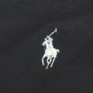 POLO RALPH LAUREN ニット セーター ウール M 黒 ブラック 無地 ラウンドネック 長袖 /NP ECD004
