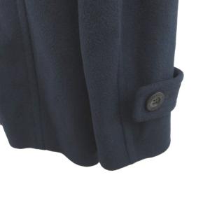 Aquascutum ピーコート アンゴラ L 紺 ネイビー 無地 ダブルブレスト 長袖  /NP ECD004